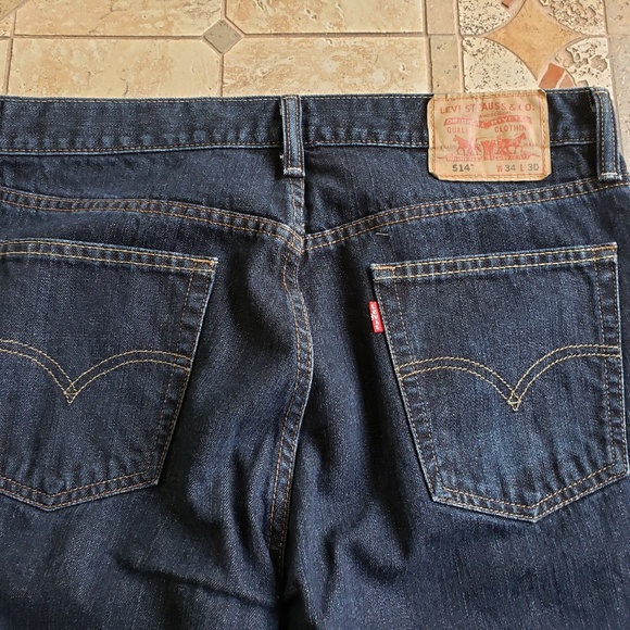 LEVI'S MEN'S 514 STRAIGHT JEANS:PRE-OWNED 34 X 30 (PAIR #2) - Picture 13 of 14
